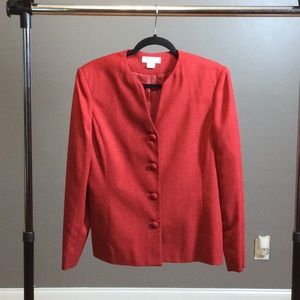 12 Worthington red lined dress jacket